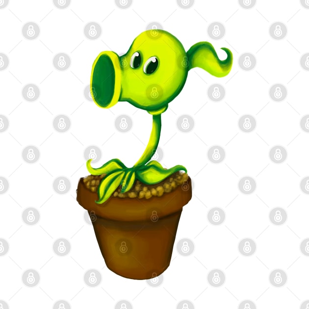 plants vs zombies: peashooter by B A3x