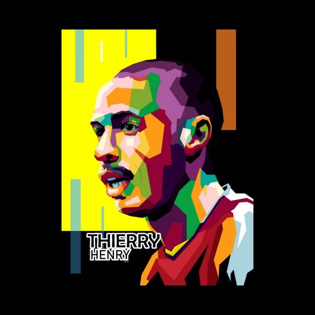 Top Football Thierry In Wpap Art by animaperio pixel retro