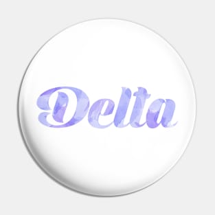 Delta Blue Watercolor Pin