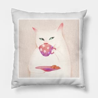 The Cat That Came To Tea Pillow