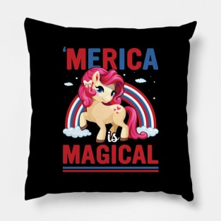 4th of July Unicorn Lovers Pillow