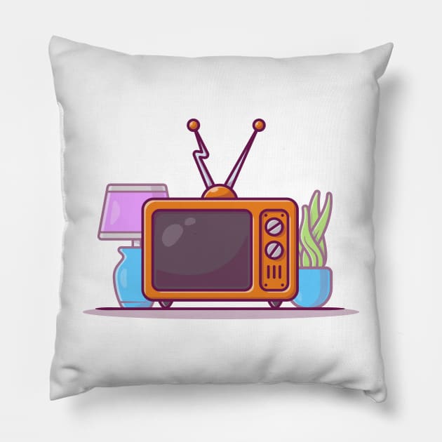 Vintage Television Pillow by Catalyst Labs