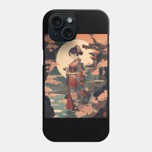 Japanese moon princess Phone Case