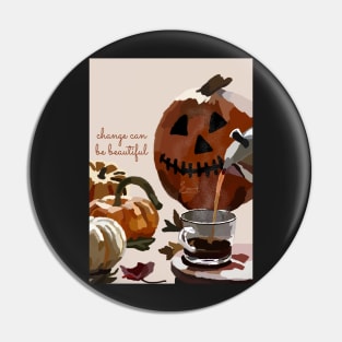 Pumpkin halloween illustration Pin
