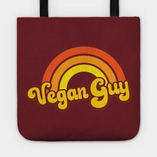 Vegan Guy Retro Rainbow Orange Tote