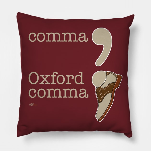 Oxford Comma Pillow by NN Tease