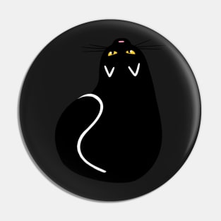 Top View Black Cat Pin