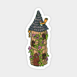 the wizard tower with pink flower stardew Magnet