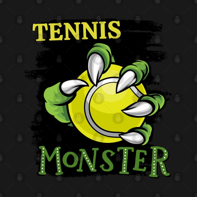 Tennis monster sport Gift for Tennis player love Tennis funny present for kids and adults by BoogieCreates