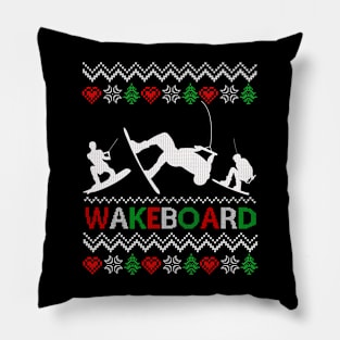 Wakeboard Funny Christmas Pillow