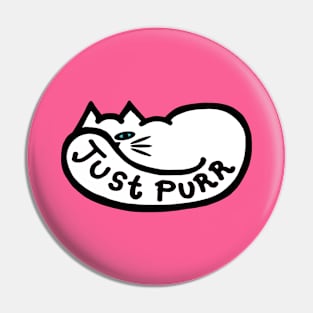 JUST PURR, White Cat Pin