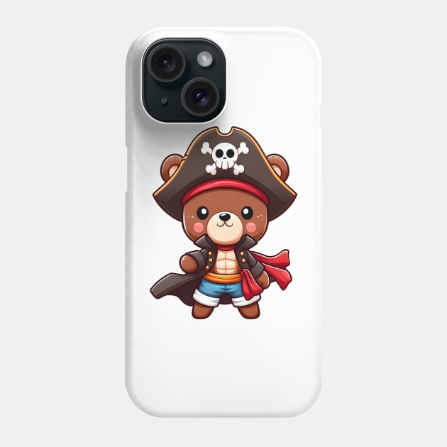 Cute Pirate Bear Kawaii Phone Case by Teddy Club