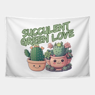 Gardening - Succulent green love Tapestry