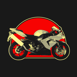 2004 Kawasaki Ninja ZX-10R Retro Red Circle Motorcycle T-Shirt