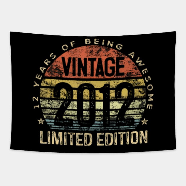 Year Old s Vintage 2012 Limited Edition 12th Birthday Tapestry by Daysy1