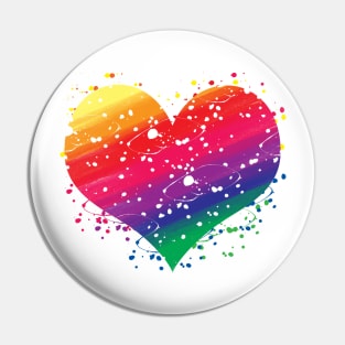 Rainbow Heart LGBT Flag Pin