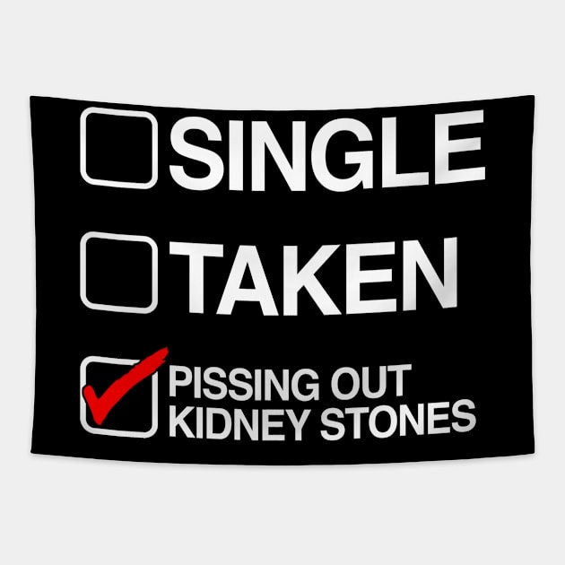 Single Taken Pissing Out Kidney Stones Tapestry by KC Crafts & Creations