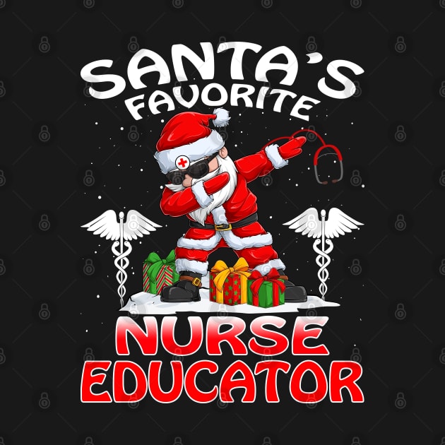 Santas Favorite Nurse Educator Christmas T Shirt by intelus