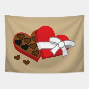 Heart Chocolate Gift Box - Valentine's Day Tapestry