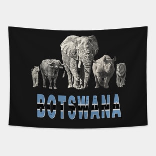 Africa's Big Five Botswana Pride Wildlife Tapestry