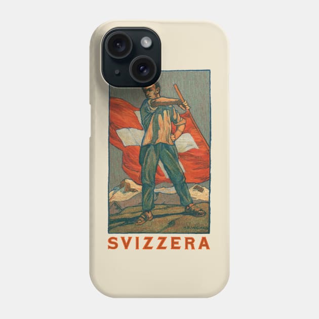 Switzerland Svizzera Vintage Patriotic Phone Case by MatchbookGraphics