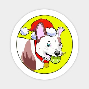 MERRY GRUFFMAS DOG CARTOON YELLOW Magnet