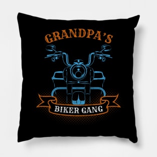 Grandpa's Biker Gang Father's Day Pillow