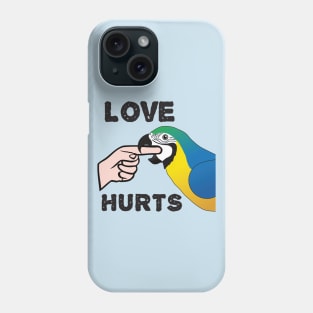 Love Hurts - Blue and Gold Macaw Parrot Phone Case