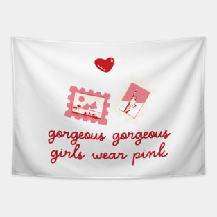 gorgeous gorgeous girls wear pink Tapestry