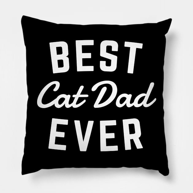 Best Cat Dad Ever Pillow by Me And The Moon