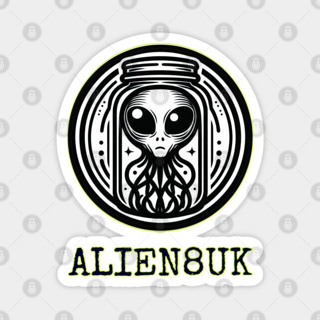 Outlined Glow Logo & Text Magnet by ALIEN8UK