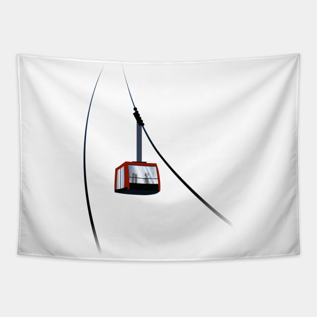 Cable car illustration leewarddesign Tapestry by leewarddesign