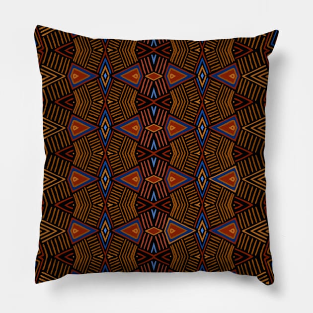 African Tribal Dance Pillow by Esprit-Mystique