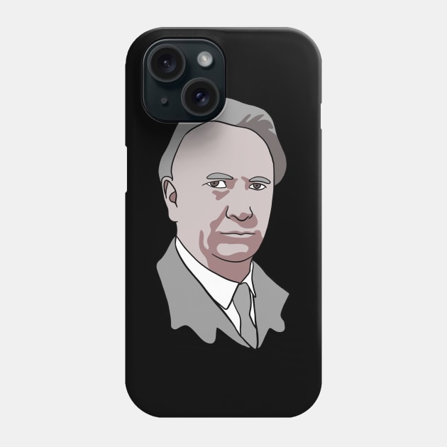 Karl Jaspers Minimal Portrait - Philosophy Phone Case by isstgeschichte