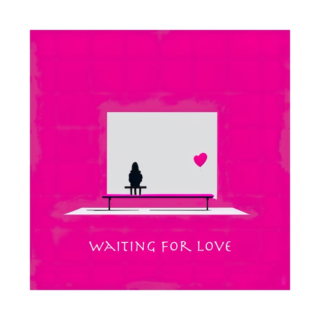 [AI Art] Waiting for love, Minimal Art Style by Sissely