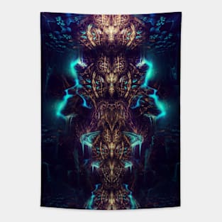 Crystal Magma- Visionary Fractal Manipulation - Manafold Art Tapestry