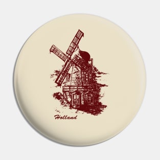 Old Holland windmill Pin