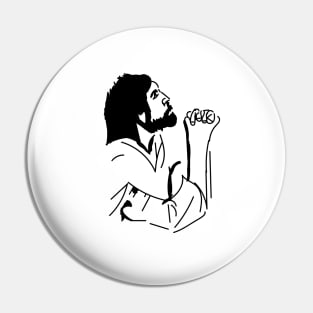 Jesus Praying Pin