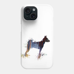 basenji dog art Phone Case