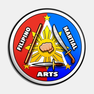 Filipino Martial Arts Logo (triangle style) Pin