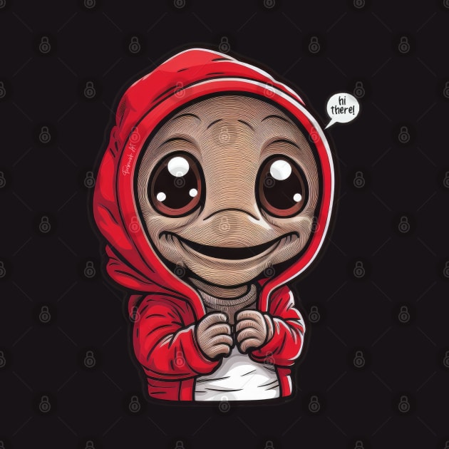 Cool Alien with a Hooded Pullover design #13 by Farbrausch Art