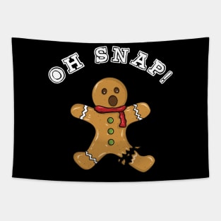 Oh Snap! Gingerbread Man with Broken Leg Tapestry