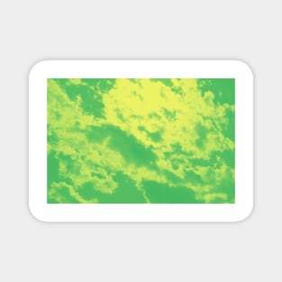 Green psychedelic Marble Clouds Magnet