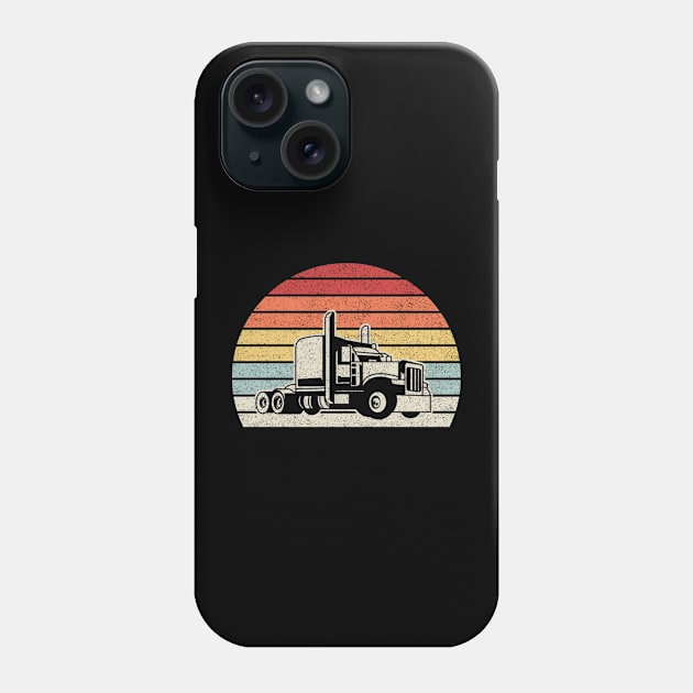 Retro Vintage Truck Trailer Truck Driving Trucker Truck Lover Gift Phone Case by SomeRays