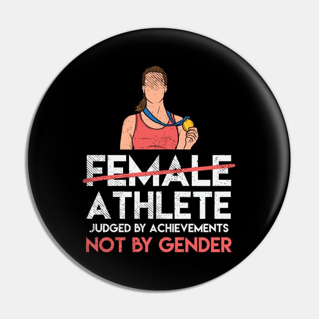 Female Athlete Gender Equality Pin by maxdax