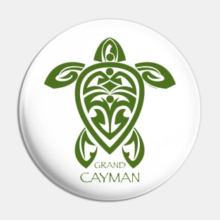 Green Tribal Turtle / Grand Cayman Pin