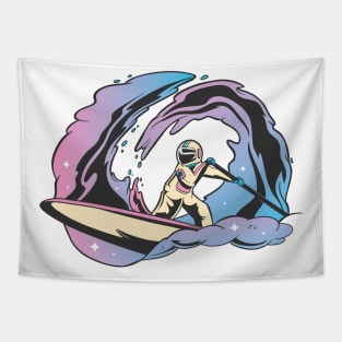 Surfing Astronaut Tapestry