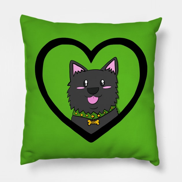 Cairn Terrier Love Pillow by AmyMinori