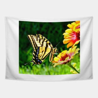 Yellow Butterfly on a flower Tapestry