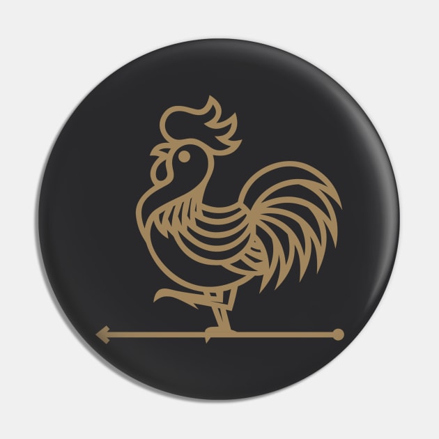 rooster Pin by dariodesigner